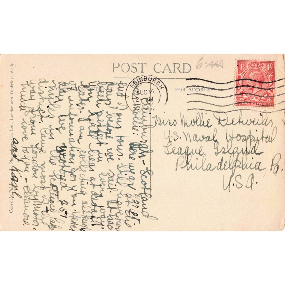 Argyle & Sutherland Highlanders Edinburgh Castle Scotland Military Postcard 1921 - Picture 2 of 2
